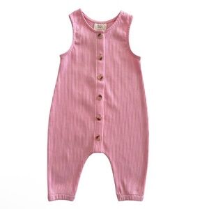 SIIX Pink Ribbed Jumpsuit